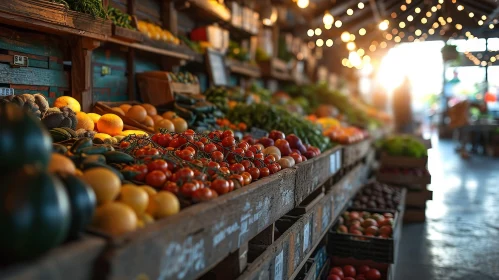 Rustic Farmer's Market - Fresh Fruits & Vegetables