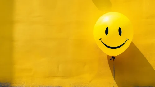 Cheerful Yellow Smiley Face Balloon Art