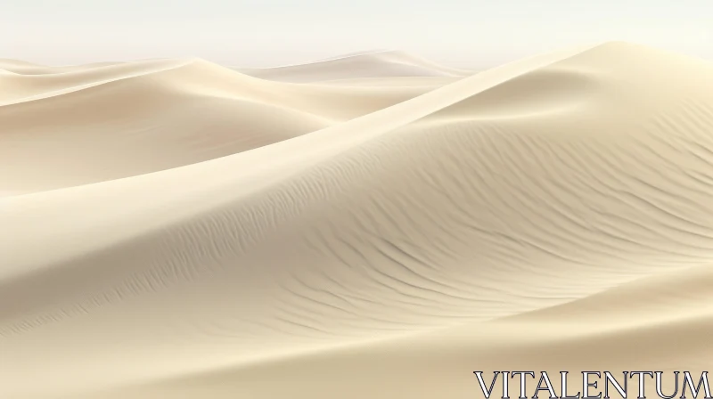 AI ART Tranquil Sand Dunes in Desert Landscape
