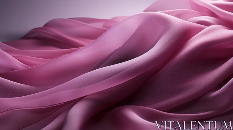 AI ART Elegant Pink Silk Fabric | Close-up Luxury Texture