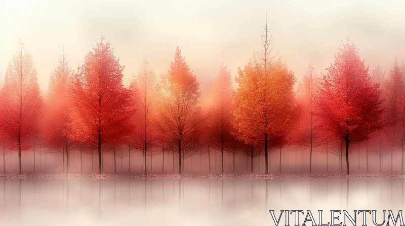Fall Forest Landscape - Serene Nature Scene AI Image