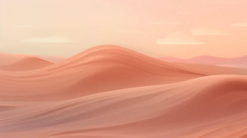 Serene Desert Landscape - 3D Rendering