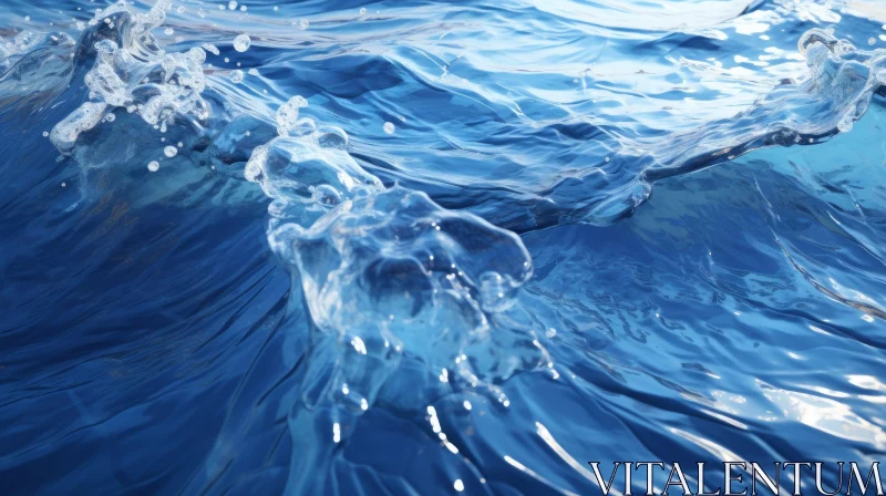 Ocean Wave Close-Up: Dynamic Water Movement AI Image