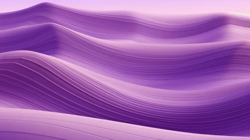 Serene Purple Landscape 3D Render
