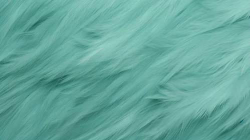 Turquoise Fur Coat Close-Up | Detailed Texture and Vibrant Colors
