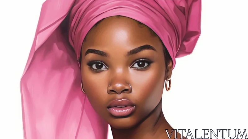 AI ART Serious African Woman Portrait