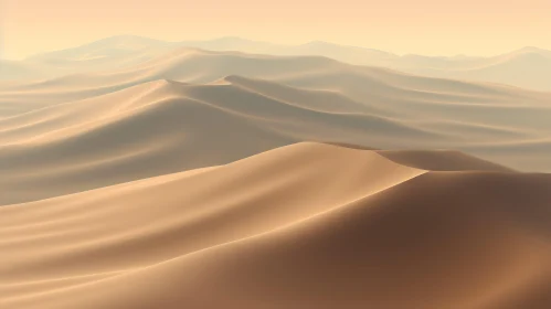 Tranquil Desert Sand Dunes Landscape