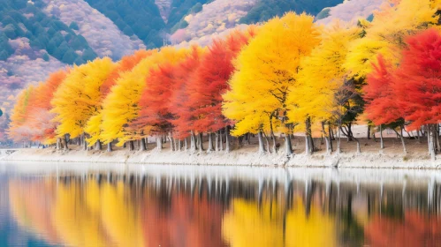 Tranquil Lake Landscape in Autumn