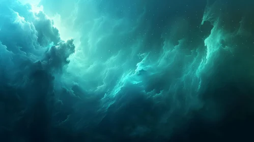 Azure Nebula: Enigmatic Beauty of Interstellar Formation