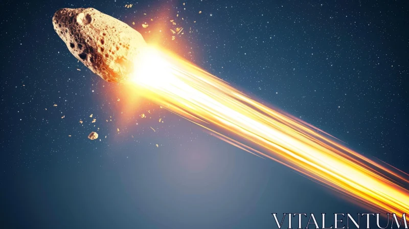 Incredible Comet/ Asteroid Impact: Spectacular Image Revealed AI Image