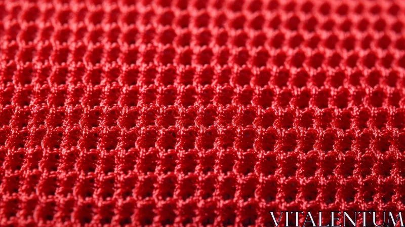 Red Fabric Hexagonal Texture AI Image