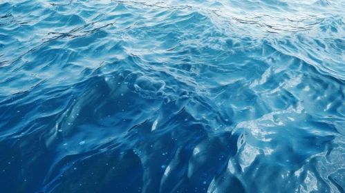 Deep Blue Ocean Surface Close-Up