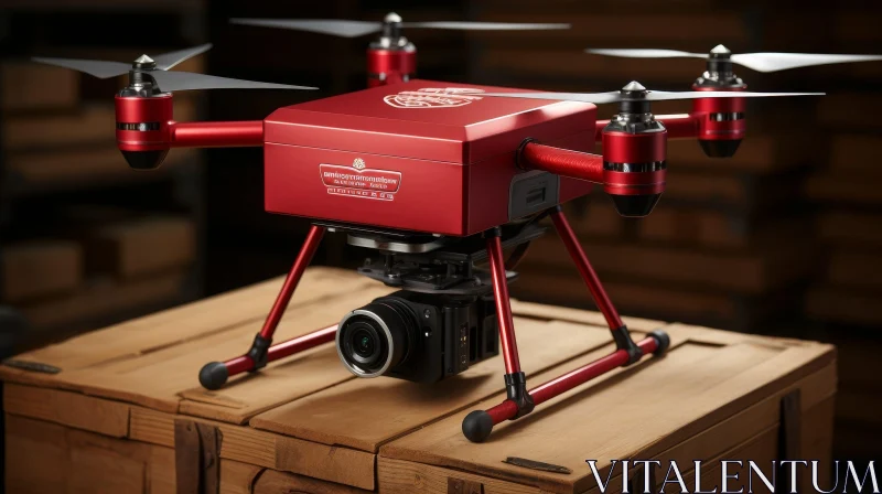 AI ART Red Drone with Camera - DJI Matrice 600 Pro