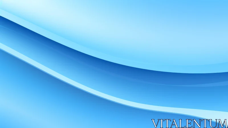 Blue Gradient Background with Light Blue Curved Shapes AI Image