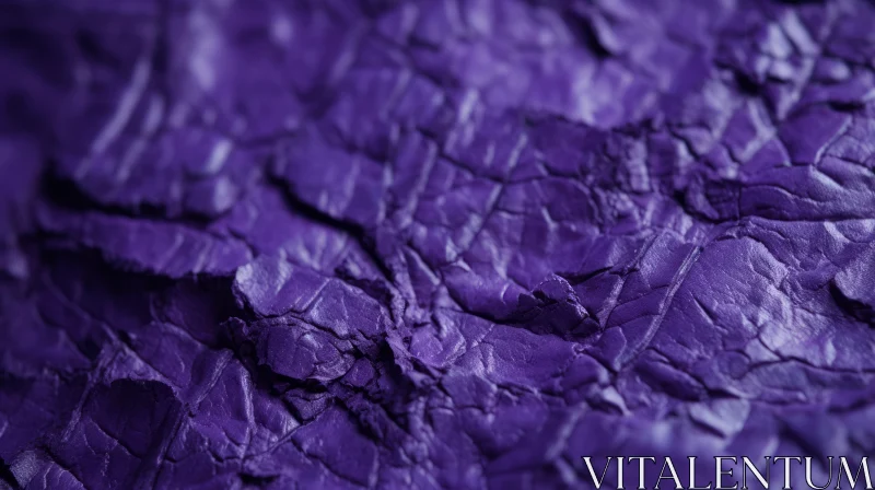AI ART Crumpled Purple Paper Texture - Close-up Background