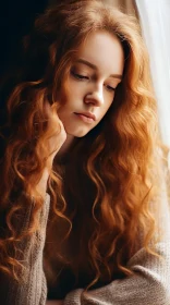 Expressive Portrait of a Red-Haired Woman