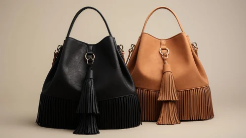 Stylish Women's Leather Bags with Fringe and Metal Rings