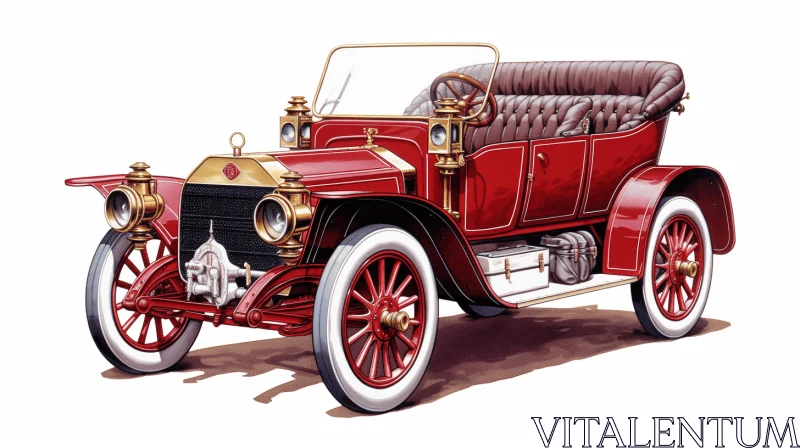 Captivating Vintage Car with Intricate Detailing AI Image