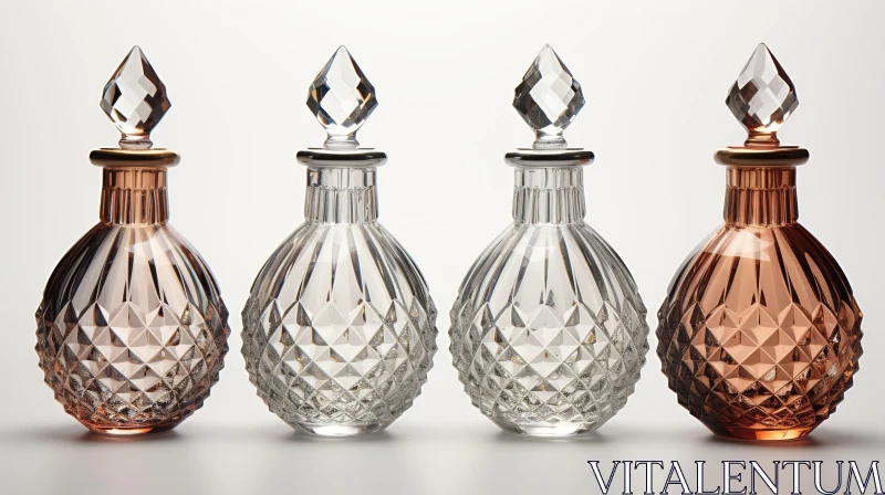 AI ART Glass Perfume Bottles with Diamond Stoppers
