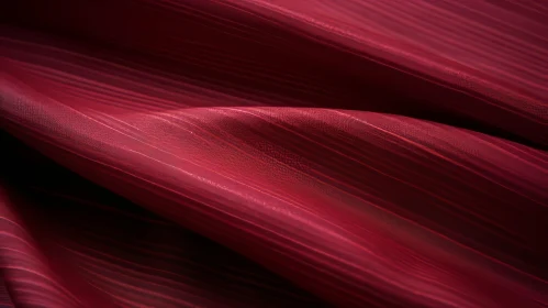 Red Silk Fabric Close-Up - Smooth and Vibrant Texture