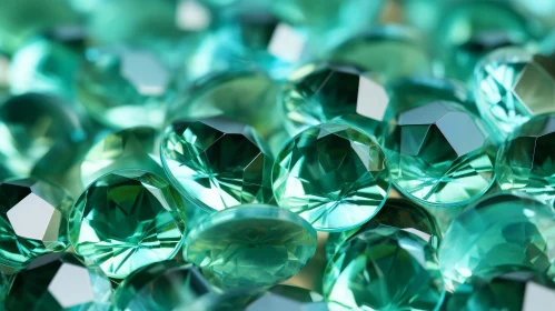 Luxurious Light Blue-Green Gemstones for Jewelry Ads