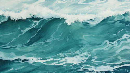 Ocean Waves Abstract Painting | Tranquil Waters Artwork