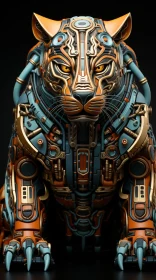 Steampunk Tiger 3D Rendering