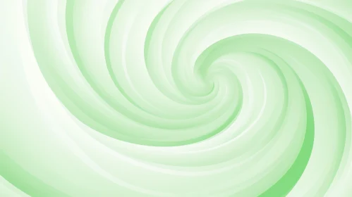 Tranquil Green and White Spiral - Serene Background Image