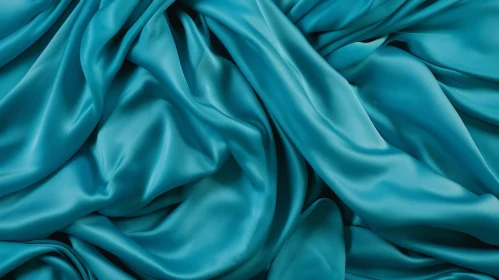 Luxurious Dark Turquoise Silk Fabric Texture