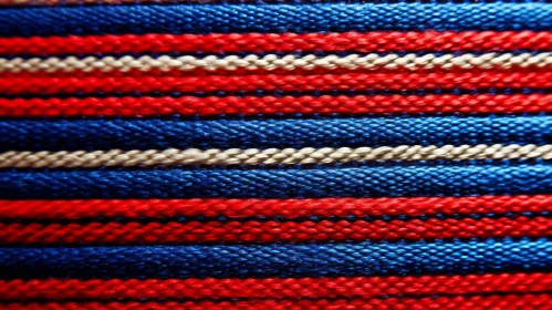 Striped Blue Red White Ropes Abstract Background