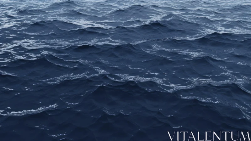 AI ART Blue Ocean Waves | Detailed Water View