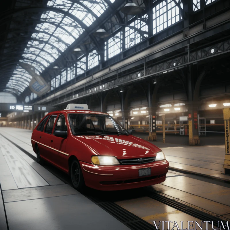 Captivating Red Car in Unreal Engine Style | Artistic Photography AI Image