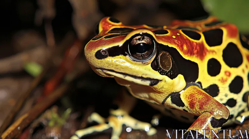 Colorful Frog in Rainforest - Wildlife Photography AI Image