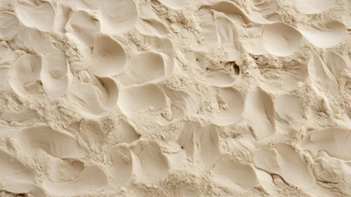 Detailed Sand Surface with Footprints - Close-up Texture