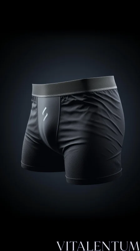 AI ART Men's Black Underwear 3D Rendering