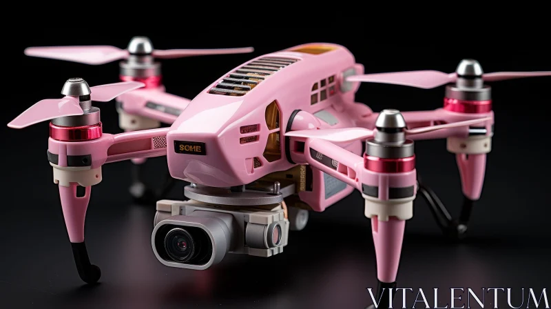 AI ART Sleek Pink Drone for Aerial Photography