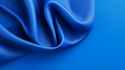 Elegant Blue Silk Cloth 3D Render