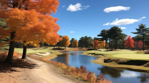 Autumn Golf Course Landscape