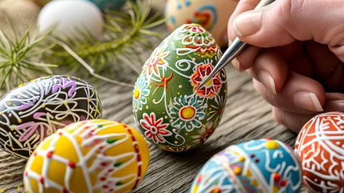 Easter Egg Painting Scene