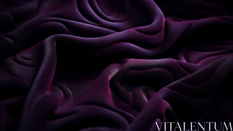 Purple Silk Fabric Texture Close-Up AI Image