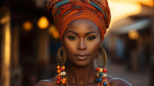 Serious African Woman Portrait - Studio Photography