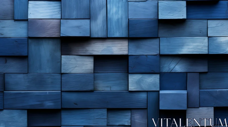 AI ART Blue Wooden Wall Texture | Rustic Charm and Warmth