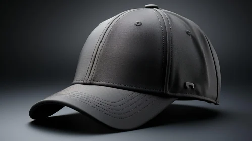 Gray Baseball Cap 3D Rendering - Unique Design