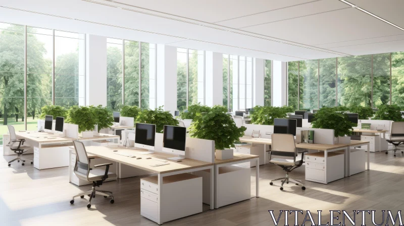 AI ART Efficient and Stylish Modern Office Space