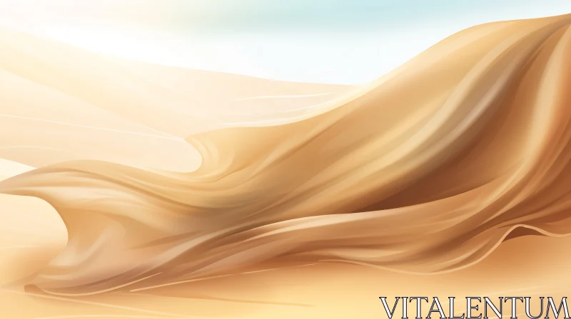 Sandstorm Wave in Desert Scene AI Image