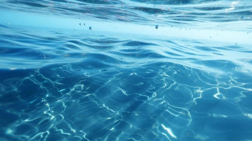 Serene Underwater Scene with Sun Rays and Caustics
