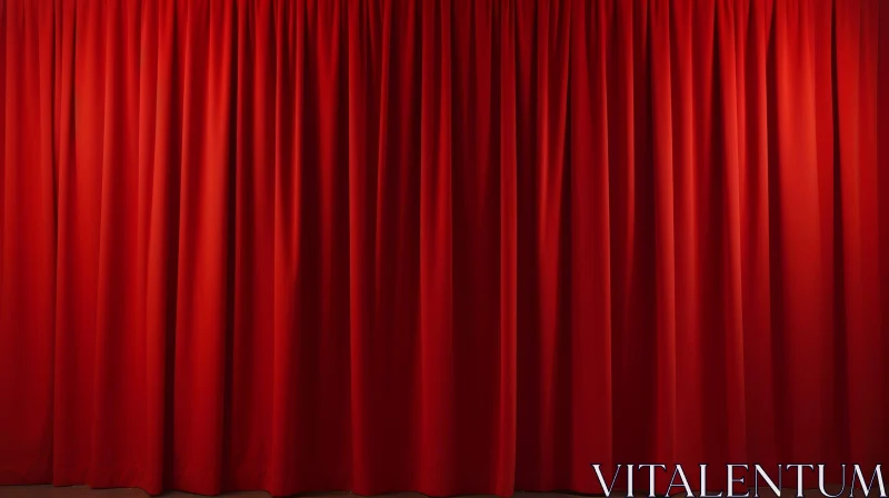 Luxurious Red Fabric Curtain for Privacy AI Image