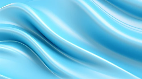 Elegant Blue Silk Fabric 3D Render