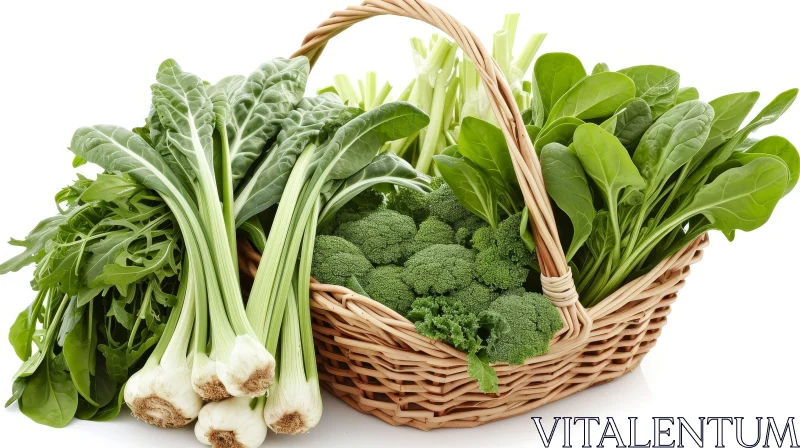 Fresh Green Vegetables Basket - Healthy Eating Inspiration AI Image