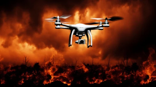 Incredible Drone Flight Over Forest Fire